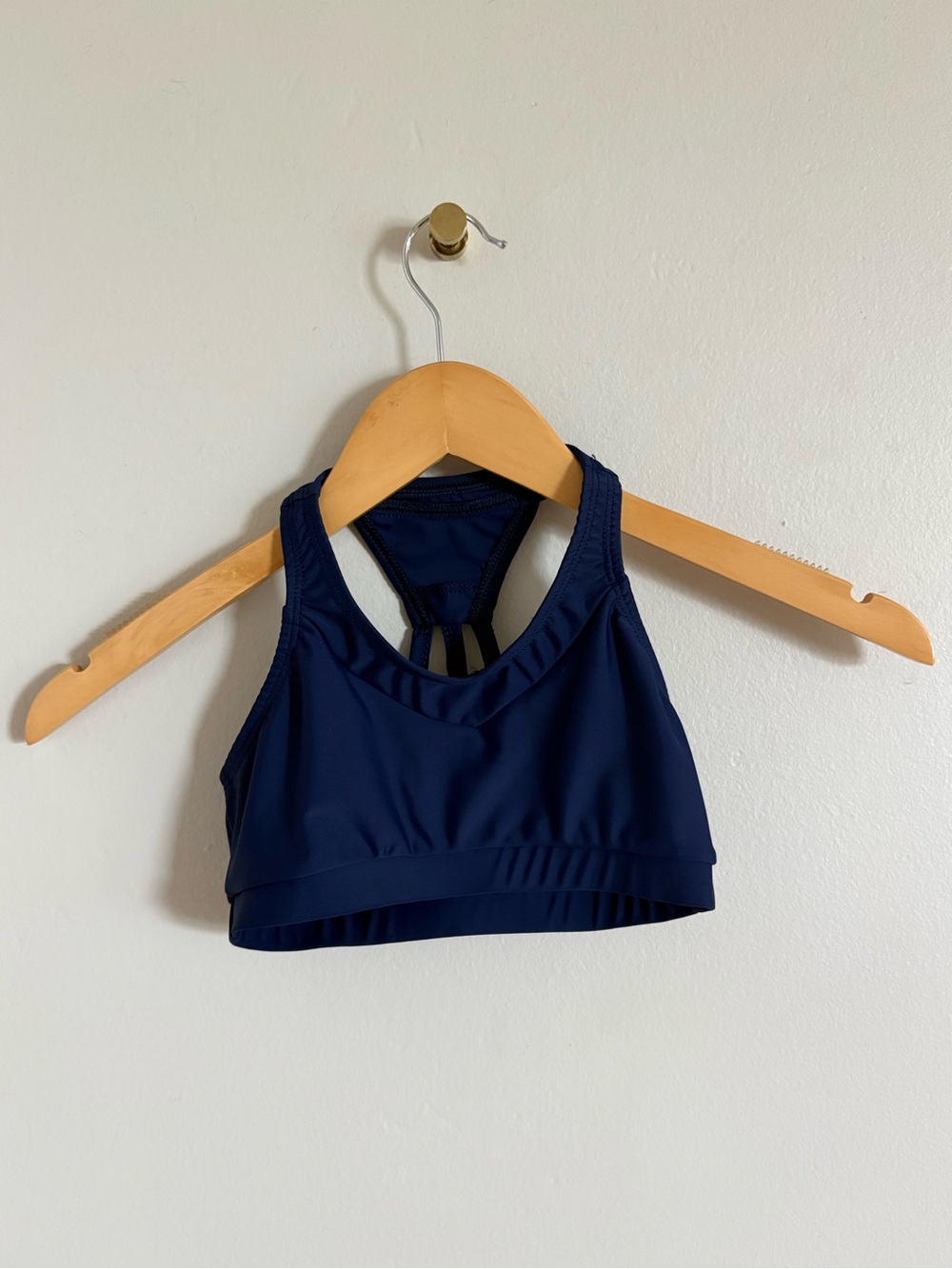 Dancer Only / Navy Blue Racerback Sports Bra / Size Child Medium